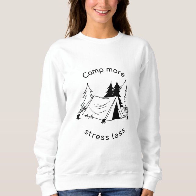 Sudadera Acampar menos estrés (Anverso)