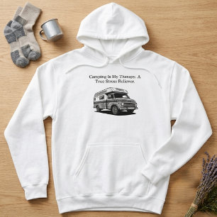 Sudadera Acampar Mi Terapia Verdadero Aliviador de Estrés a