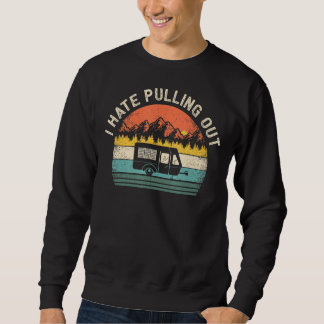 Sudadera Acampar Odio Sacar Caravana Vintage Viaje T