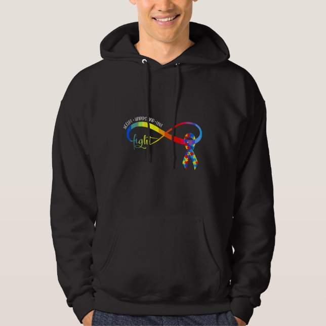 Sudadera Accept Understand Love Ribbon Puzzle Fight Autism  (Anverso)