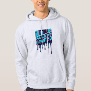 Sudadera Acceso Concedido Gráfico de Disco Floppy Retro H