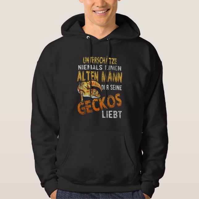 Sudadera Accesorio de Terrásicos Mens Gecko Lizard Reptiles (Anverso)