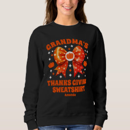 Sudadera Acción de Gracias de la abuela personalizada