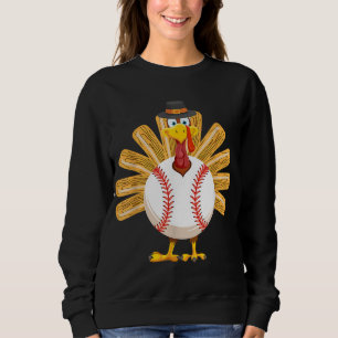 Sudadera Acción de Gracias en Turquía por el béisbol para n
