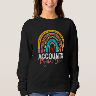 Sudadera Accounts Payable Clerk Leopard Rainbow Accounting