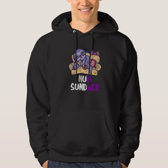 Sudadera Ace No Sunday Gothy Sloth Asexuality LGBQA (Anverso)