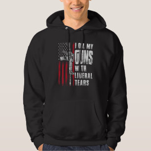 Sudadera Aceito Mis Pistolas Con Lágrimas Liberales Bandera