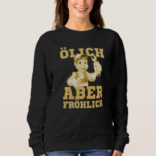 Sudadera Aceitoso pero feliz - dicho de mecánico de automóv