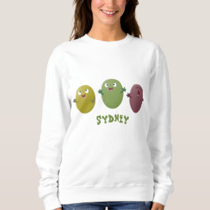 Sudadera Aceitunas alegres y lindas cantando personalizado