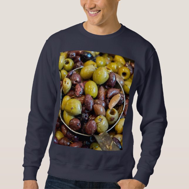 Sudadera Aceitunas negras y verdes (Anverso)