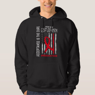 Sudadera Aceptación Rojo en lugar de Autismo Gran Gra