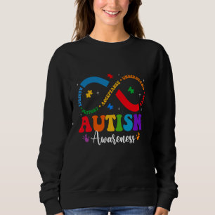 Sudadera Aceptar Entender Amar Corazón Infinito Autismo Con
