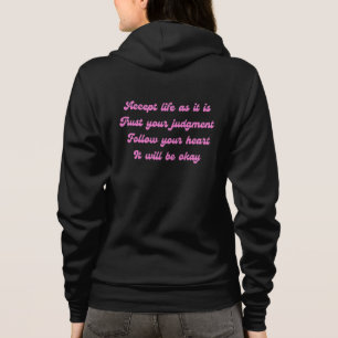 Sudadera Aceptar la vida como una cita retro positiva