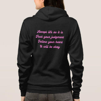 Sudadera Aceptar la vida como una cita retro positiva