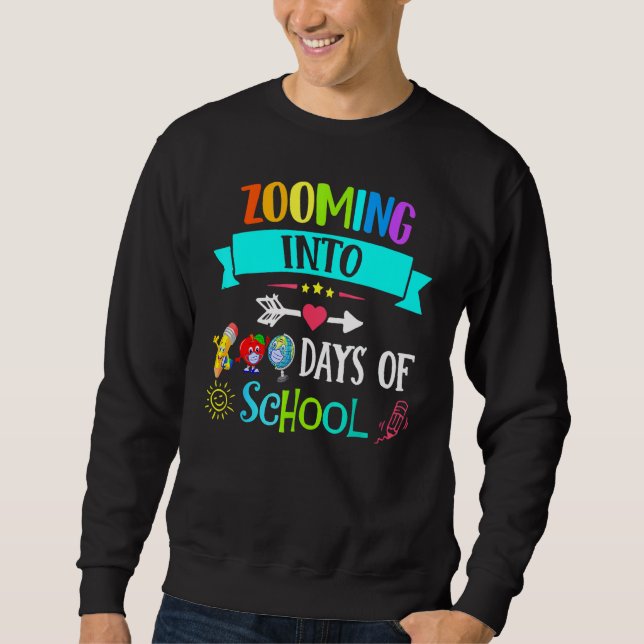 Sudadera Acercándonos a los 100 días de clase para maestros (Anverso)