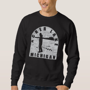 Sudadera Acker Lake Ice Fishing Michigan