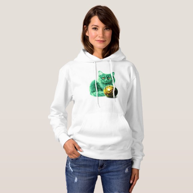 Sudadera Acogedor estilo gato con Hoodie (Anverso completo)