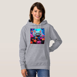 Sudadera Acogedor estilo gato con Hoodie