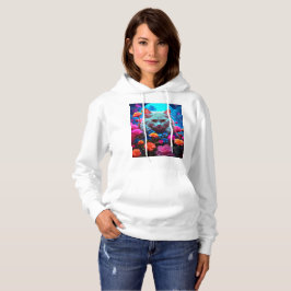 Sudadera Acogedor estilo gato con Hoodie
