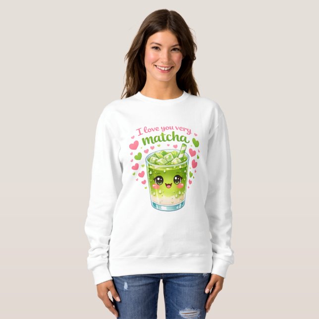 Sudadera acogedora para amantes del Matcha (Anverso completo)