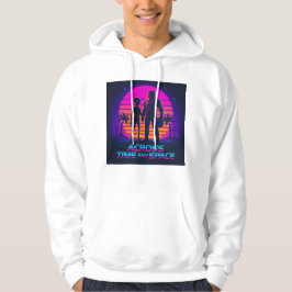 Sudadera Across Time and Space – Neon Retro Sci-Fi Design