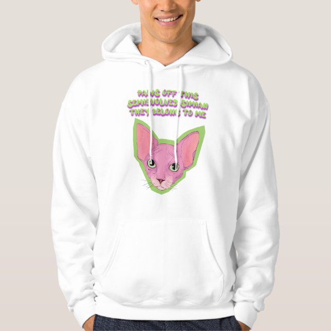 Sudadera Actitud de gato rosa (Anverso)