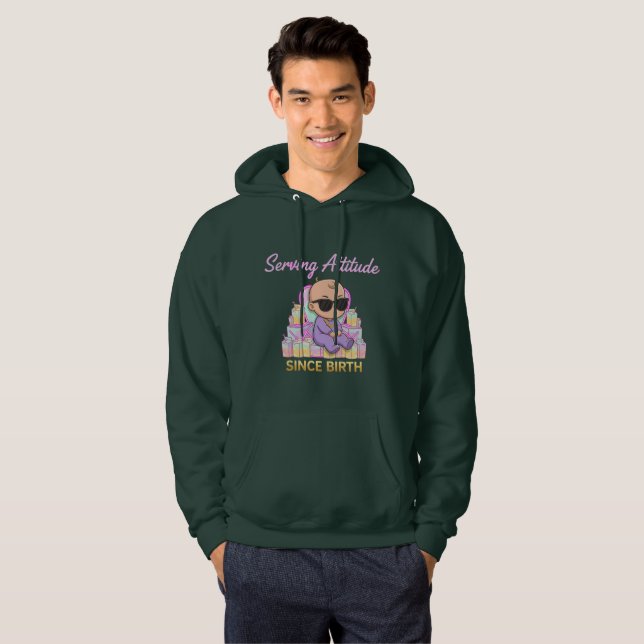 Sudadera Actitud de Servicio Desde el Nacimiento | Cita Div (Anverso completo)