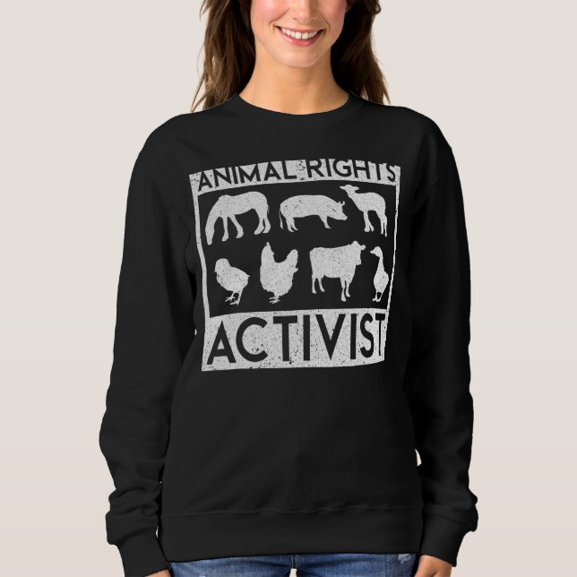 Sudadera Activista animal rescata derechos de conservación  (Anverso)
