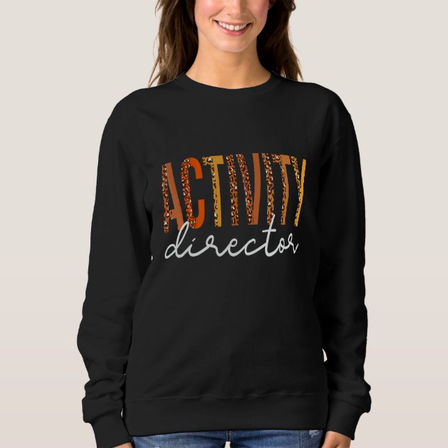 Sudadera Activity Director leopard Fall Autumn  Thanksgivin (Anverso)