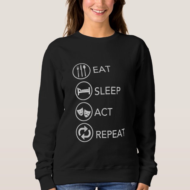 Sudadera Actores que actúen como regalo de repetición de la (Anverso)