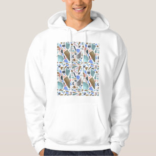 Sudadera acuarela abstracta: fondo blanco dibujado a mano.
