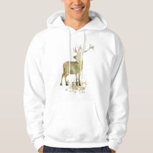 Sudadera Acuarela, ciervo, arte negro personalizado