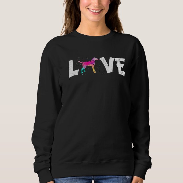 Sudadera Acuarela Dalmatia Mamá Perra Amor (Anverso)