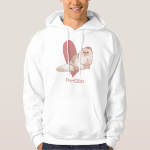 Sudadera Acuarela de gato persa Corazón gitano rosado