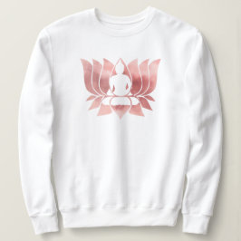 Sudadera Acuarela de oro Rosa Textura Buda Meditación Zen
