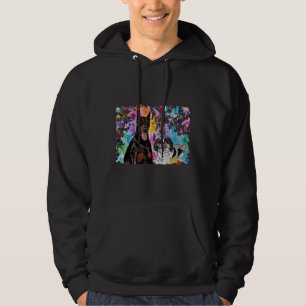 Sudadera Acuarela Doberman Y Shih Tzu