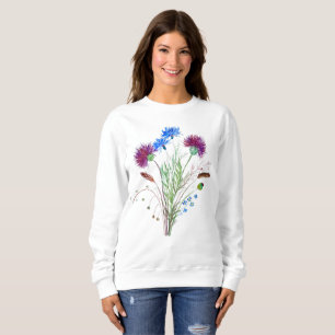 Sudadera Acuarela Flores silvestres Naturaleza de las flore