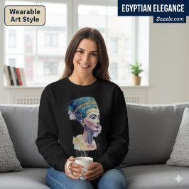 Sudadera Acuarela Queen Nefertiti - Arte egipcio