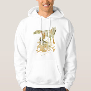 Sudadera Acuarela, vida silvestre, arte del lobo coyote per