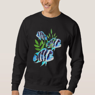 Sudadera Acuario de la escuela Frontosa Cichlid Plantas de