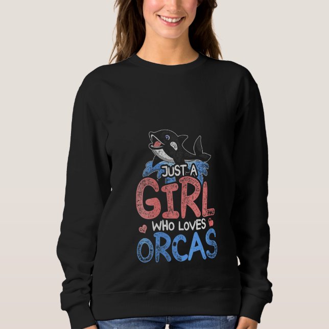 Sudadera Acuario femenino orca Chicas de animales en el mar (Anverso)