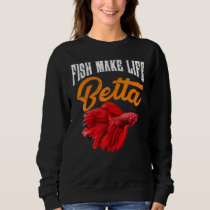 Sudadera Acuario Pescado Hizo Vida Betta Goldfish Aquarist