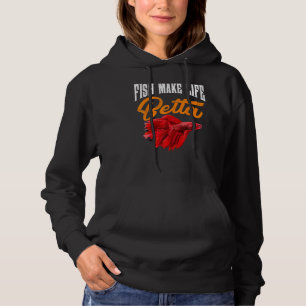 Sudadera Acuario Pescado Hizo Vida Betta Goldfish Aquarist