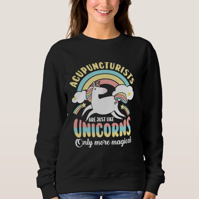 Sudadera Acupuncturists Unicorns Acupuncture Chinese Needle (Anverso)
