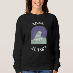 Sudadera Adak Alaska Sea Wave Home City Hombres Mujeres