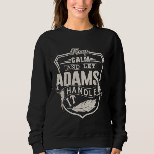 Sudadera Adams Apellido Shirt Adams Nombre Cumpleaños