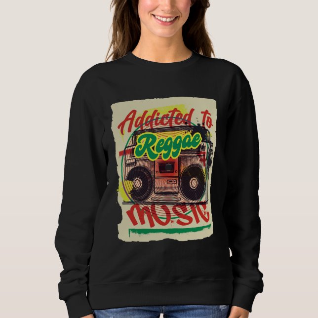 Sudadera Addicted to Reggae Music Rastafari Religion Rastaf (Anverso)