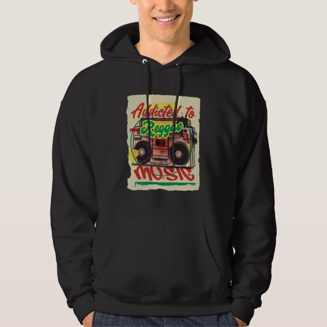 Sudadera Addicted to Reggae Music Rastafari Religion Rastaf (Anverso)