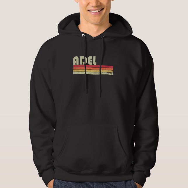 Sudadera Adel Ia Iowa Funny City Home Roots Retro 70 años 8 (Anverso)
