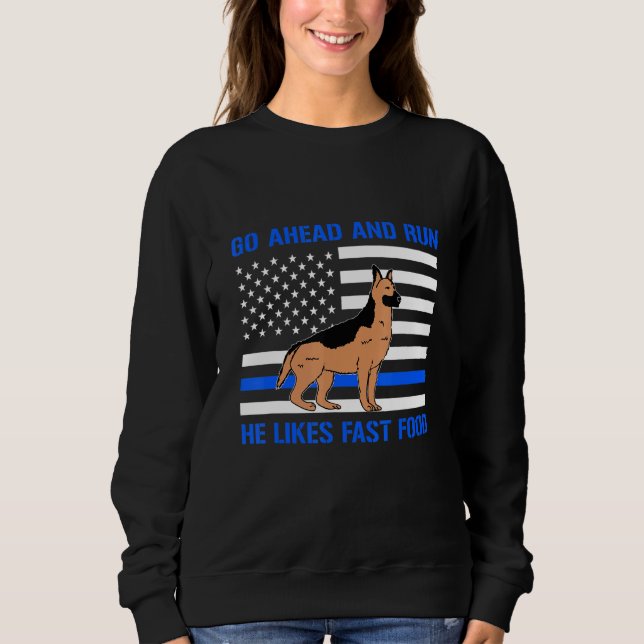 Sudadera Adelante Corre Le Gusta La Comida Rápida 1 (Anverso)